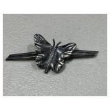 Sterling Silver Large Butterfly Brooch