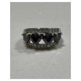 Sterling Silver Beautiful Mystic Topaz Heart Ring