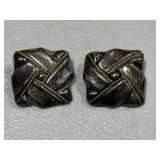 Sterling Silver Large Vintage Earrings
