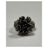 Antique Sterling Silver Garnet Ring