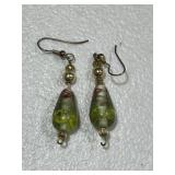 70's Vintage Art Glass Earrings