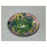 MCM Retro Enamel on Copper Brooch