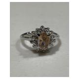 Champagne Quartz Cocktail Ring