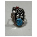 Sterling Silver Southwest Style Turquoise Ring