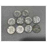 10 Silver Dimes