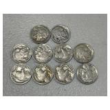 10 Buffalo Nickels