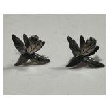 Sterling Silver Vintage Flower Earrings