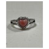 Heart Coral Vintage Ring