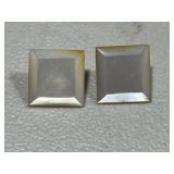 Large Square Mother of Pearl Earrings