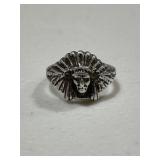 Sterling Silver Native American Chief Ring