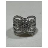 Orante Pave White Sapphire Ring