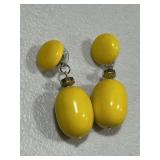 MCM Vintage Large Yellow Earrings