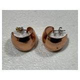 Large Copper Hoop Earrings