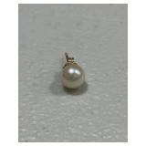 14K Gold Single Pearl Earring