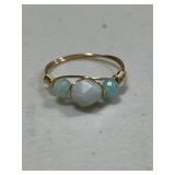 Retro Aquamarine / Chalseaney Ring