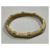 Vintage Signed Trifari Bamboo Style Bracelet