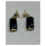 Asian Style Onyx Earrings