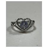 Solitaire Heart Ring