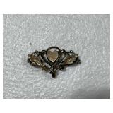 Victorian Antique GF Pocket Watch Holder Brooch