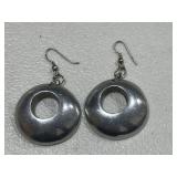 Large Retro Silver Earrings