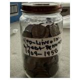 Jar of Wheat Pennies