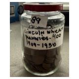 Jar of Wheat Pennies