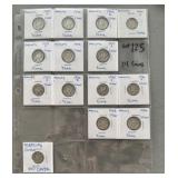 14 Mercury Silver Dimes