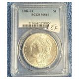 1882 PCGS MS64 Silver Carson City Morgan Dollar