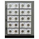 Twenty 1944 Mercury Silver Dimes