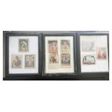 3- Frames of Baseball Cards