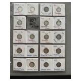 20 Barber Silver Dimes