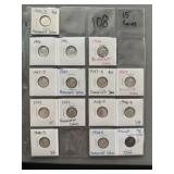 15 Roosevelt Silver Dimes