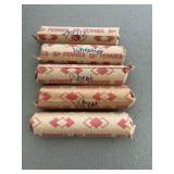 5 Rolls of Wheat Pennies