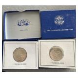 Two 1986 Uncirculated Liberty Half Dollars