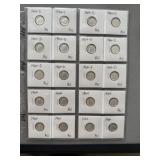 Twenty 1964 Roosevelt Silver Dimes