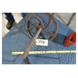 Antique Press Gear and Shaft Assy.  ORIGINAL