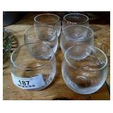 6 Etched Crystal Tumblers