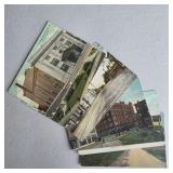 6 Vintage Evansville Post Cards