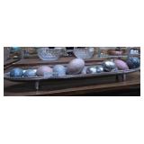 Silver Metal Centerpiece with Eggs