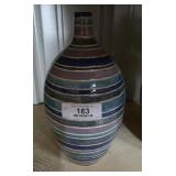 Pastel Striped Pottery Vase