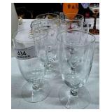 6 Princess House Heritage Crystal Tea Glasses