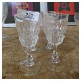 6 Crystal D'Arques Pompadour Glasses