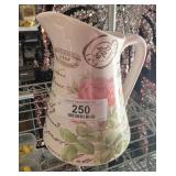 Shabby Chic Rose Floral Pitcher