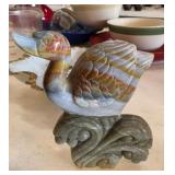 Agate Swan Gemstone Figure