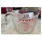 Large Glass Vintage Pyrex Measuring Bowl
