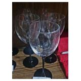 5 Crystal D' Arques Durand Wine Glasses