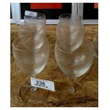 6 Crystal Stem Glasses
