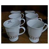 6 Porcelain Mugs