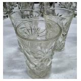 3 Vintage Anchor Hocking Star of David Tumblers