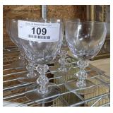 6 Vintage Tiffin Franciscan Wine Glasses